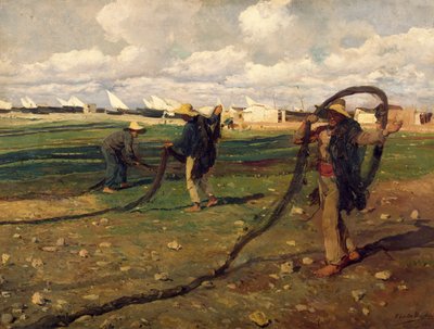 Fishermen with Their Nets by Joaquín Sorolla